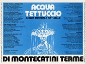 Acqua Tettuccio etichetta azzurra con data 1978 TMC