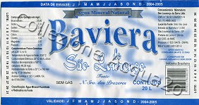 BAVIERA de Sao Lourenco, Fonte N. Sra dos Prazeres (analysis 2004) SemGas 20,0 L [120507]