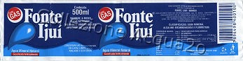 FONTE IJUI - Bianca (analysis 1997) -etichetta plastificata- Gaseificada artificialmente 0,5 L [251107]