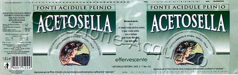 Acetosella Fonti Acidule Plinio (analisi 2002) Pet Friz 1,5 L