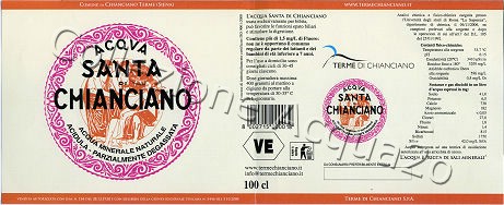 Acqua Santa di Chianciano (analisi 2006) VE Parz.Degass. 1,0 L   [130308]