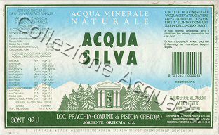 Acqua Silva (analisi 1989) VE Nat 0,92 L
