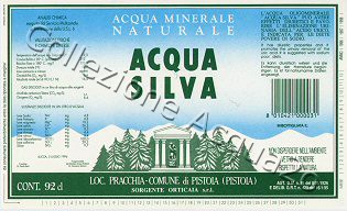 Acqua Silva (analisi 1004) VE Nat 0,92 L