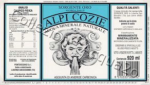 Alpi Cozie (analisi 1998) - label skyblue - VE Friz 0,92 L