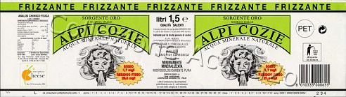 Sorgente Oro Alpi Cozie (analisi 1998) -green-srf- PET Friz 1,5 L