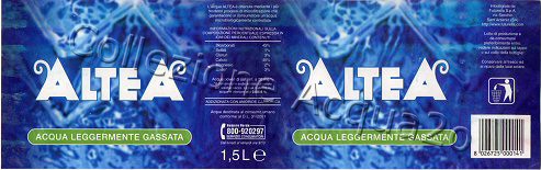 Altea (analisi -) acqua microfiltrata - PET LegFriz 1,5 L