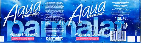 Aqua Parmalat () -Acqua da bere- leggermente gassata 1,5 L