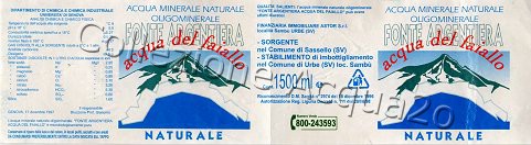 Fonte Argentiera (analisi 19979 -Acqua del Faiallo- pet Nat 1,5 L