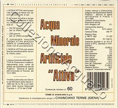 Attiva (analisi 1993) -Acqua Minerale Artificiale- vetro 0,6 L