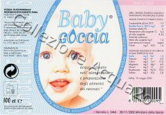 Baby Goccia, Sorgente di Fleons (analisi 2001) VE Nat 1,0 L