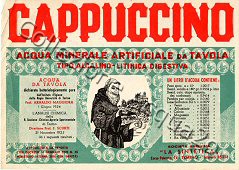 Cappuccino, acqua minerale artificiale (analisi 1927) -Societ Anonima "La Sintetica")- Vetro ? L