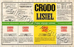 Crodo Lisiel (analisi 1982) vetro Friz 0,92 L