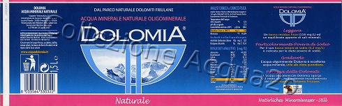 DOLOMIA (analisi 2006) etichetta plastificata PET Nat 1,5 L + 0,5 L   [131109]