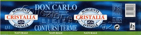 Don Carlo (analisi 2001) -Sorgenti d'Italia Cristali- pet Nat 1,5 L