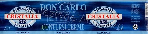 Don Carlo (analisi 2001) -Sorgenti d'Italia Cristali- Pet Nat 2,0 L