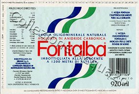 Fontalba (analisi 1996) vetro Friz 0,92 L