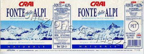 Fonte delle Alpi, Sorgente Seccarezze (analisi 1998) x CRAI- PET Nat 1,5 L