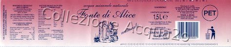 Fonte di Alice (analisi 1998) -etichetta rosa- pet N 1,5 L