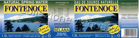 Fontenoce (analisi nr) Exp Canada "imp. Selana" pet Nat 1,5 L + 2,0 L + 0,5 L