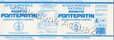 Sorgente Fontepatri  (analisi 1994) pet Friz 1,5 L