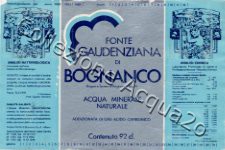 Fonte Gaudenziana di Bognanco (analisi 1978) vetro Friz 0,92 L