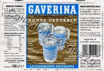 Gaverina Fonte Centrale (analisi 1999) vetro Leg Friz 1,0 L