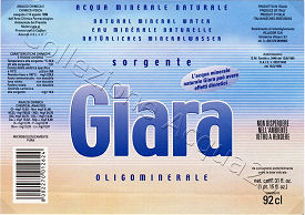 Sorgente Giara (analisi 1998) vetro Nat 0,92 L + 0,45 L   [070502]