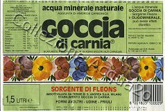 Goccia di Carnia Sorgente di Fleons -fondo verde- (analisi 1993) VE Friz 1,5 L [021007]