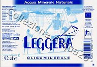 Leggera, Fonte Ninfa (analisi 1998) vetro Nat 0,92 L