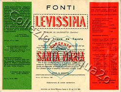 Fonti Levissima, Sorgente Santa Maria (analisi 1960) VE Friz ? L