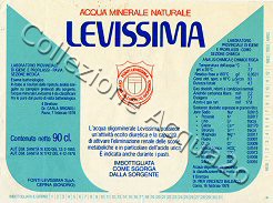 Levissima (analisi 1978) VE Nat 0,9 L