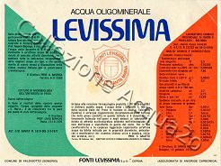 Levissima, Sorgente Santa Maria (analisi 1974) VE Friz ? L