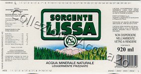 Sorgente Lissa (analisi 2000) vetro LeggFrizz 0,92 L