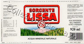 Sorgente Lissa (analisi 2000) vetro Nat 0,92 L
