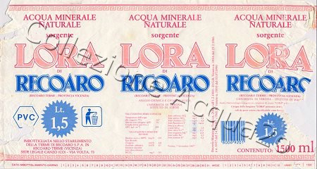 Sorgente Lora di Recoaro (analisi 1987) pvc Nat 1,5 L