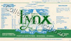 Lynx -Fonti di San Fermo- (analisi 1982) vetro Friz 1,0 L