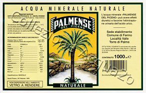 Palmense del Piceno (analisi 1998) vetro Nat 1,0 L