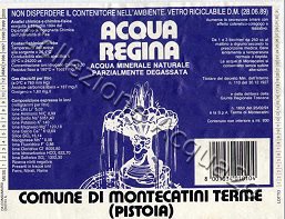 Acqua Regina (analisi 1994) vetro Parz Degas 0,92 L