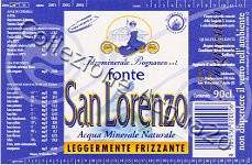 Fonte San Lorenzo (analisi 1997) vetro Leg Friz 0,9 L