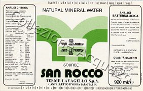 Source San Rocco (analisi 1983) vetro Nat 0,92 L