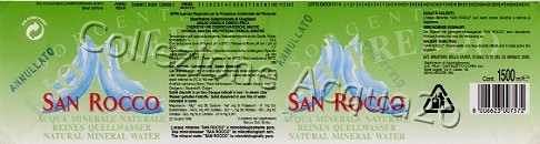 San Rocco - Sorgente Rio Freddo - (analisi 1998) pet Nat 1,5 L