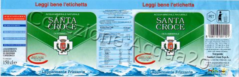 Santa Croce Fonte Sponga (analisi 1999) -RF pH Na evidenziati- pet Leg Friz 1,5 L