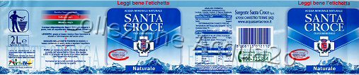 Santa Croce Fonte Sponga (analisi 2003) -etichetta plastificata "Rf pH Na NO3 evidenziati" PET Nat 2,0 L