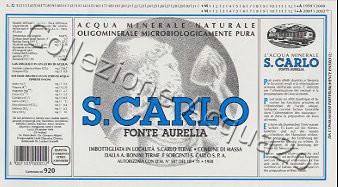 S.Carlo Fonte Aurelia (analisi 1994) vetro Nat 0,92 L