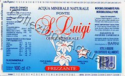 Fonte S.Luigi (analisi 2001) -tappo a vite- VAR Friz 0,92 L