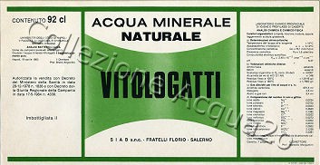 Vitologatti (analisi 1983) vetro Nat 0,92 L   [120909]