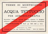 Acqua Tettuccio per aerosolterapia