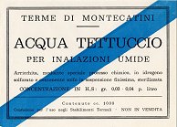 Acqua Tettuccio per inalazioni umide