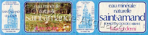Saint Amand Source de Clos de L'Abbaye () emn "1L et midi" Nat 1,5 L