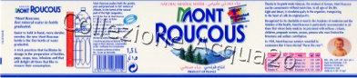 Mont Roucous EXP Arabic countries  -natural mineral water-  1,5 L + 0,5 L